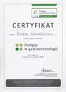 gastroenterolog certyfikat